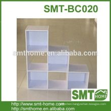 6 cube modern style melamine wood MDF PB diy bookcase